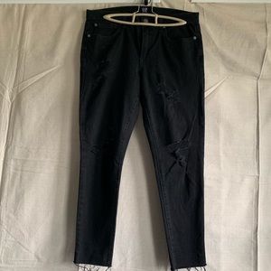 GAP Distressed Black Skinny Jeans